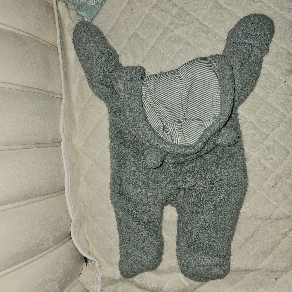 0Carter's Fuzzy Teal Hooded Footie